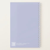 Rustic Periwinkle Gray Transparent Frame Notitieboek (Achterkant)