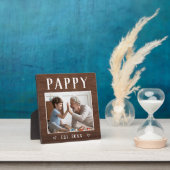 Rustic Personal Pappy Grandpa Foto Fotoplaat (Insitu)