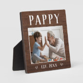 Rustic Personal Pappy Grandpa Foto Fotoplaat (Voorkant)