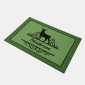 Rustic Personalized Deer Deurmat (Schuin)