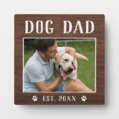 Rustic Personalized Dog Dad Photo Fotoplaat (Voorkant)