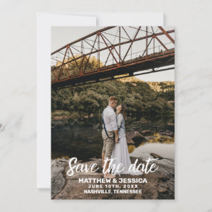 Rustic Personalized Lake Wedding Save the Date