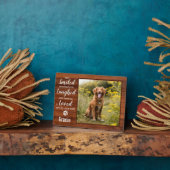 Rustic Persoonlijk Keepasje Dog Pet Memorial Fotoplaat (Zijkant)