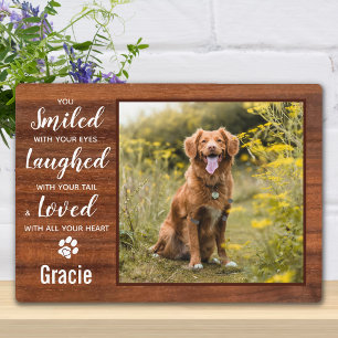 Rustic Persoonlijk Keepasje Dog Pet Memorial Fotoplaat