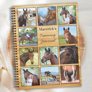 Rustic Persoonlijke foto van Pet Horse Lover Colla Notitieboek