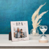 Rustic Persoonlijke Opa Grandpa Foto Fotoplaat (Insitu)