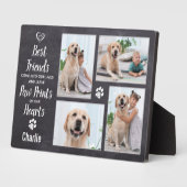 Rustic Pet Dog Memorial Foto Collage Keepslag Fotoplaat (Zijkant)