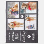 Rustic Pet Dog Memorial Keepomwille Photo Collage Fleece Deken (Voorkant)