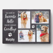 Rustic Pet Dog Memorial Keepomwille Photo Collage Fotoplaat (voorkant)