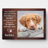 Rustic Pet Dog Memorial Personalized Herdenking Fotoplaat (voorkant)