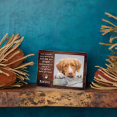 Rustic Pet Dog Memorial Personalized Herdenking Fotoplaat (Zijkant)
