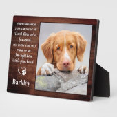 Rustic Pet Dog Memorial Personalized Herdenking Fotoplaat (Zijkant)