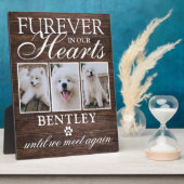 Rustic Pet Dog Memorial Photo Keepomwille Plaque Fotoplaat (Zijkant)