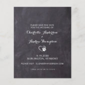 Rustic Pet Dog Photo Budget Weddenschap Save the D (Achterkant)