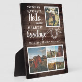 Rustic Pet Horse Persoonlijke foto Fotoplaat (Zijkant)