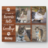 Rustic Pet Loss Cat Memorial Fotoplaat (Voorkant)