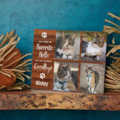 Rustic Pet Loss Cat Memorial Fotoplaat (Zijkant)