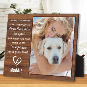 Rustic Pet Loss Keepomwille Dog Foto Pet Memorial Fotoplaat