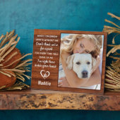 Rustic Pet Loss Keepomwille Dog Foto Pet Memorial Fotoplaat (Zijkant)