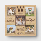 Rustic Pet Loss Keepomwille Dog Memorial Foto Fotoplaat (Voorkant)