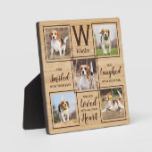 Rustic Pet Loss Keepomwille Dog Memorial Foto Fotoplaat (Voorkant)