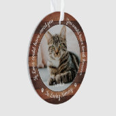 Rustic Pet Memorial Cat 2 Fotosympathie Ornament (voorkant)