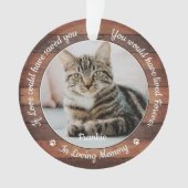 Rustic Pet Memorial Cat 2 Fotosympathie Ornament (voorkant)
