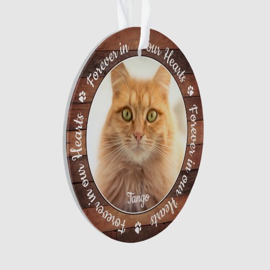 Rustic Pet Memorial Empreintes de pattes Chat Dog  (devant)
