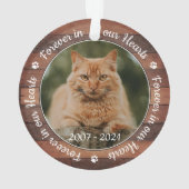 Rustic Pet Memorial Empreintes de pattes Chat Dog  (dos)