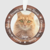 Rustic Pet Memorial Empreintes de pattes Chat Dog  (devant)