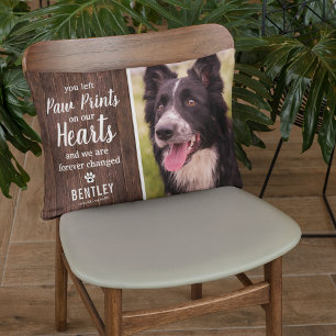 Rustic Pet Memorial Foto Accent Kussen