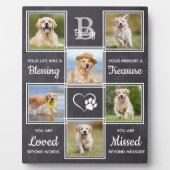 Rustic Pet Memorial Gift Personalized 6 Dog Foto Fotoplaat (Voorkant)