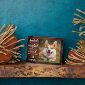 Rustic Pet Memorial Personalized Dog Loss Photo Fotoplaat (Zijkant)