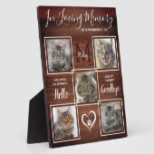 Rustic Pet Memorial - Persoonlijk 5 Cat Foto Fotoplaat (Zijkant)
