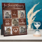 Rustic Pet Memorial - Persoonlijk 5 Cat Foto Fotoplaat (Zijkant)