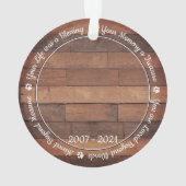 Rustic Pet Memorial Pet Loss Keepomwille Cat Foto Ornament (achterkant)