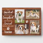 Rustic Pet Memorial Photo Collage Fotoplaat (voorkant)