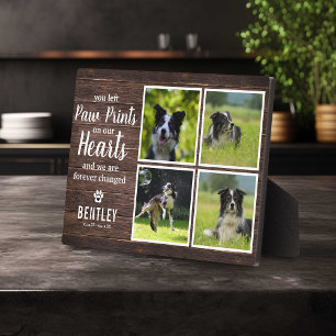 Rustic Pet Memorial Photo Collage Keepomwille Plaq Fotoplaat