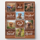 Rustic Pet Memorial Unique Photo Collage Fotoplaat (Voorkant)