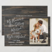 Rustic Pet Wedding Budget Dog bespaart datumkaarte (Voorkant / Achterkant)