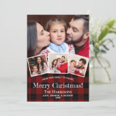 Rustic Photo Collage Buffalo Pset Kerstmis Feestdagenkaart (Staand voorkant)