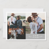 Rustic Photo Collage Carte de remerciements Mariag (Devant)