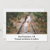 Rustic Photo Collage Enregistrer La Carte Date (Dos)