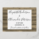 Rustic Photo Collage Enregistrer La Carte Date (Verso)