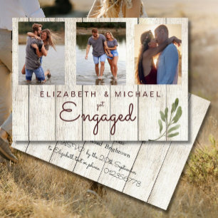 Rustic Photo Flat Enregistrer La Carte Date