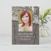 Rustic Photo Graduation Party en aankondiging (Staand voorkant)