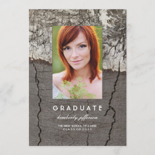 Rustic Photo Graduation Party en kondiging Kaart