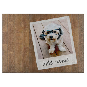 Rustic Photo Lijst met Square Instagram en Wood Snijplank
