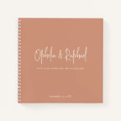 Rustic Photo Terracotta Boho Livre d'invité Mariag (Devant)