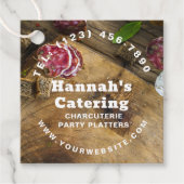 Rustic Photo Wooden Board Charcuterie Catering Bedankjes Labels (Voorkant)